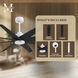 Atlas Ariella 64 inch Matte White with Matte Black Blades Ceiling Fan